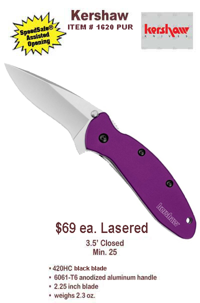 Kershaw Scallion, Purple Aluminum, KE-1620PUR